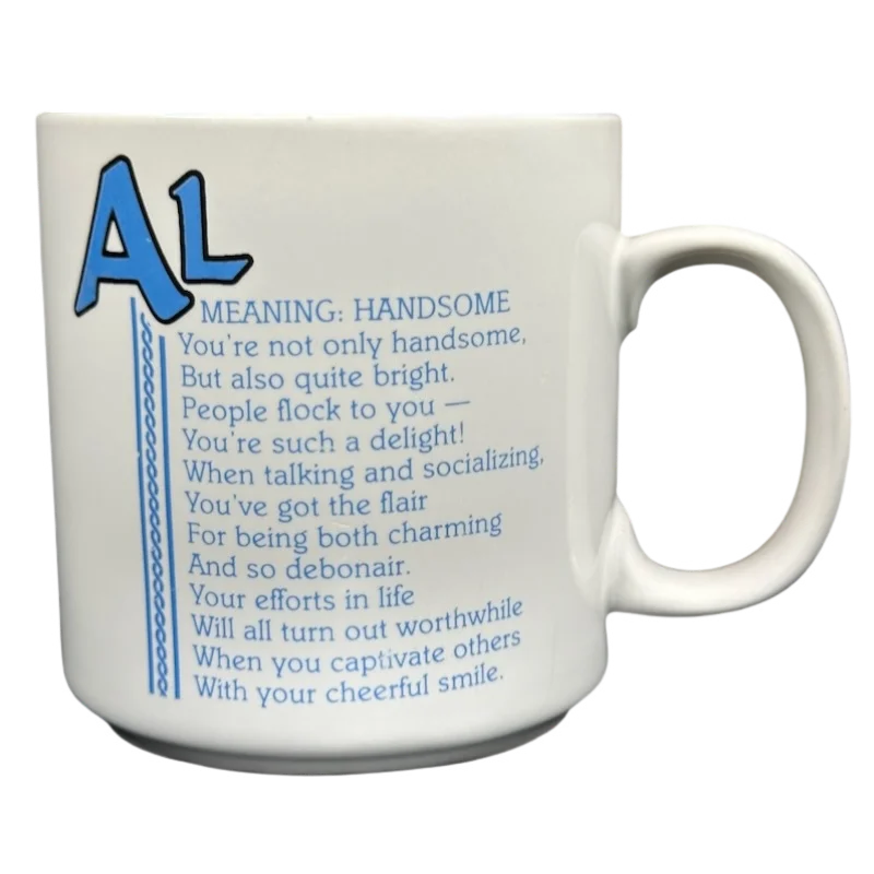 AL Poetry Name Blue Interior Mug Papel