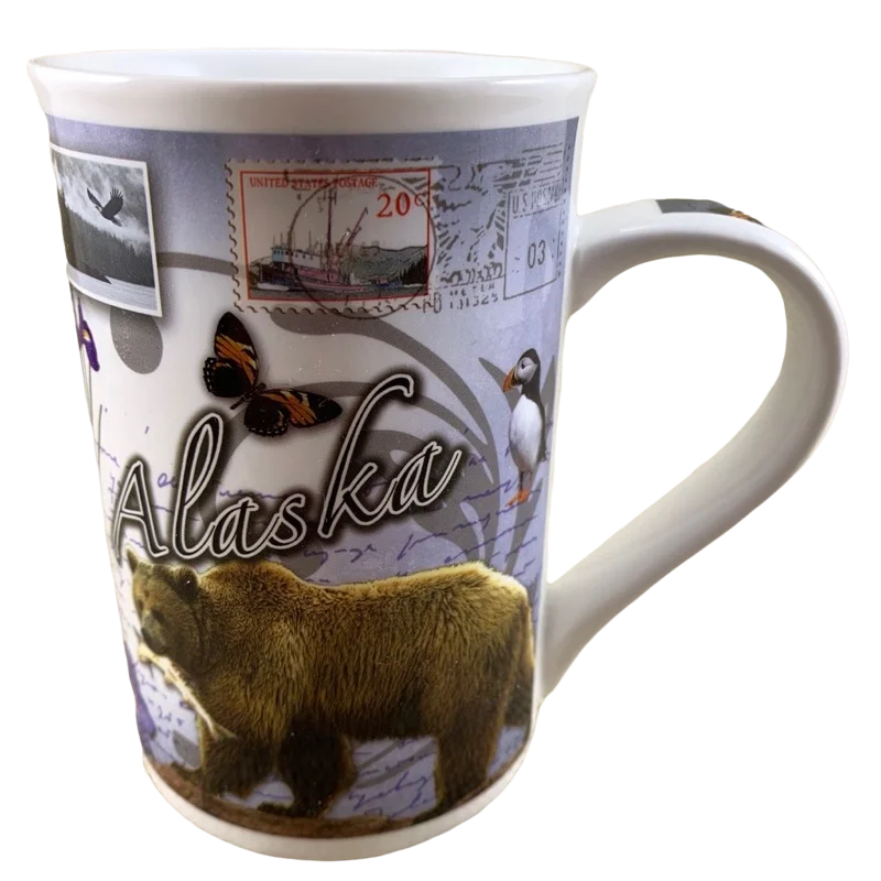 Alaska Sights Postcard Mug NEW IN BOX