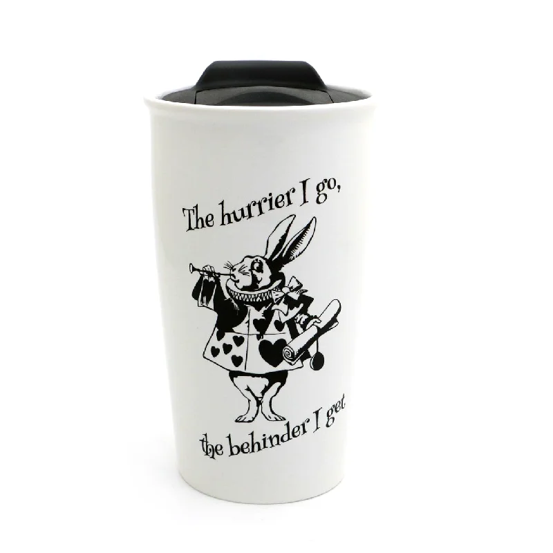 Alice in Wonderland White Rabbit Travel Mug