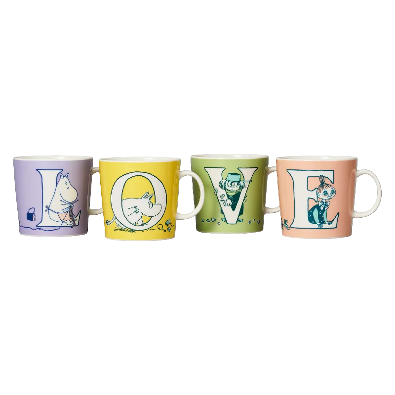 Arabia Moomin ABC Mugs - LOVE (Set of 4)