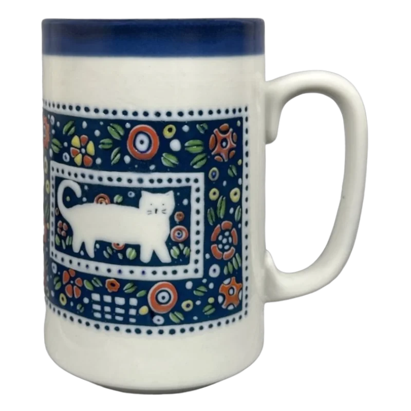 Cats And Flowers Elizabeth Brownd Large Embossed Mug Otagiri