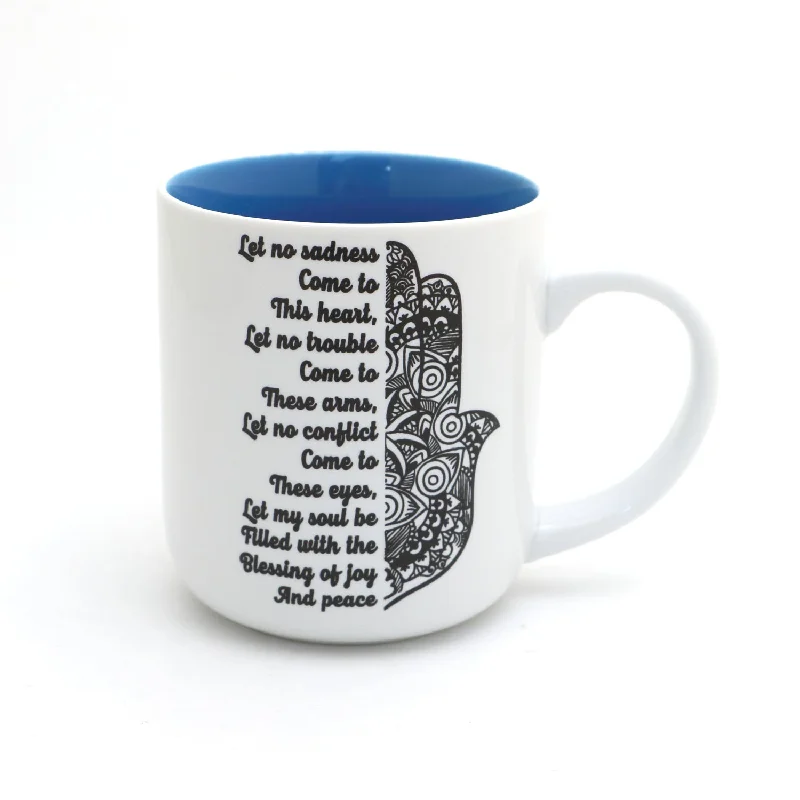 Hamsa Blessing mug, Judaica by Lorrie Veasey