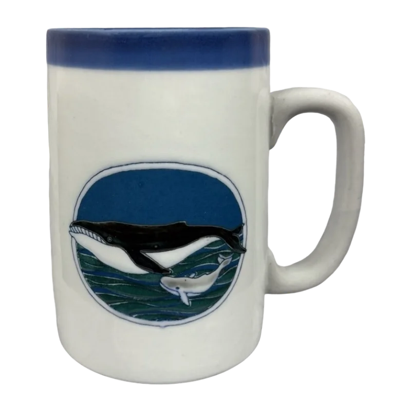 Humpback Whales Lightly Embossed Large Mug Otagiri