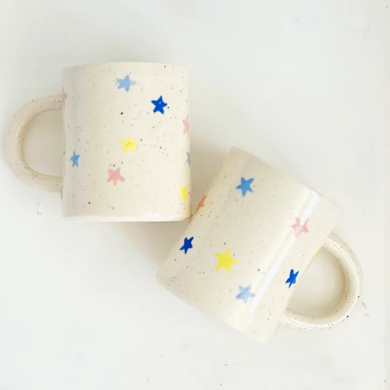 Large Stars Handmade Ceramic Mug