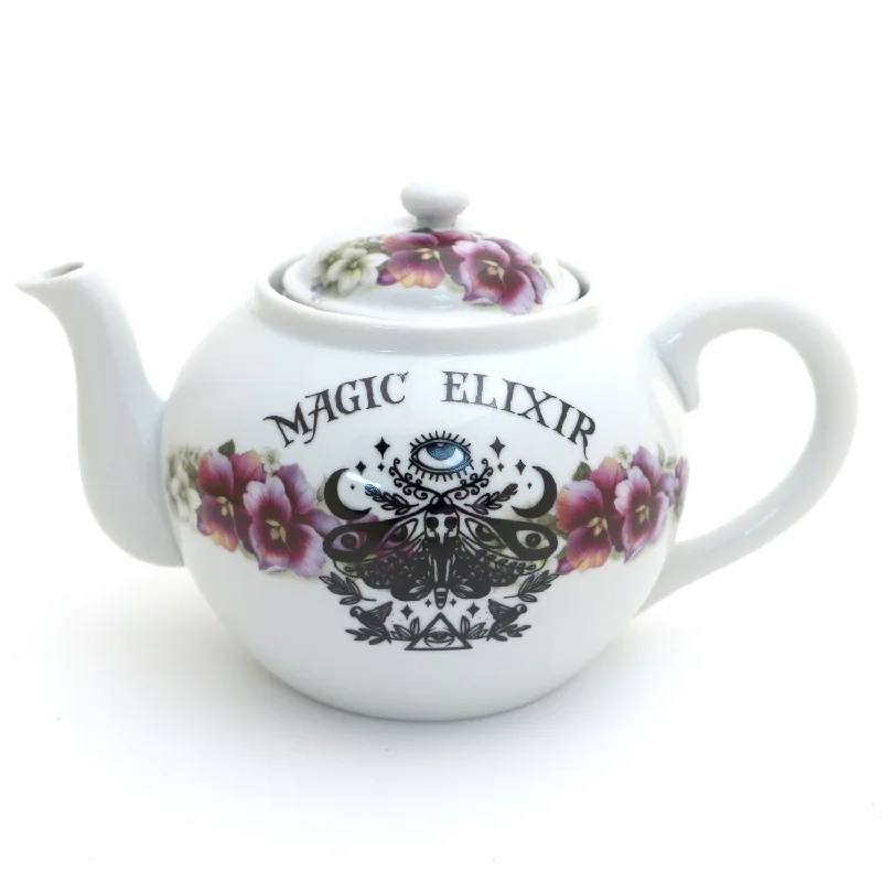 Magic Elixir vintage upcycled teapot with violets