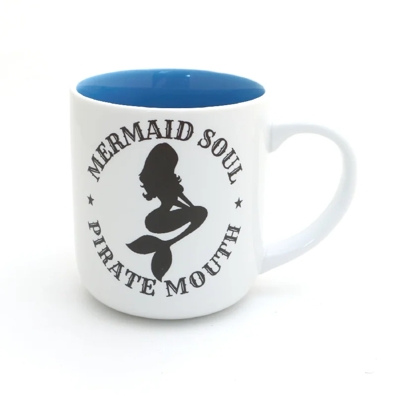 Mermaid mug, Mermaid Soul Pirate Mouth, Always Salty, Coastal, nautical