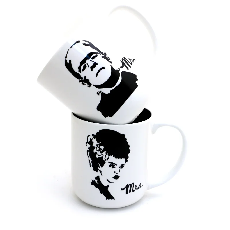 Mr. and Mrs. Frankenstein 16 oz. Made for Each Other Mug Set