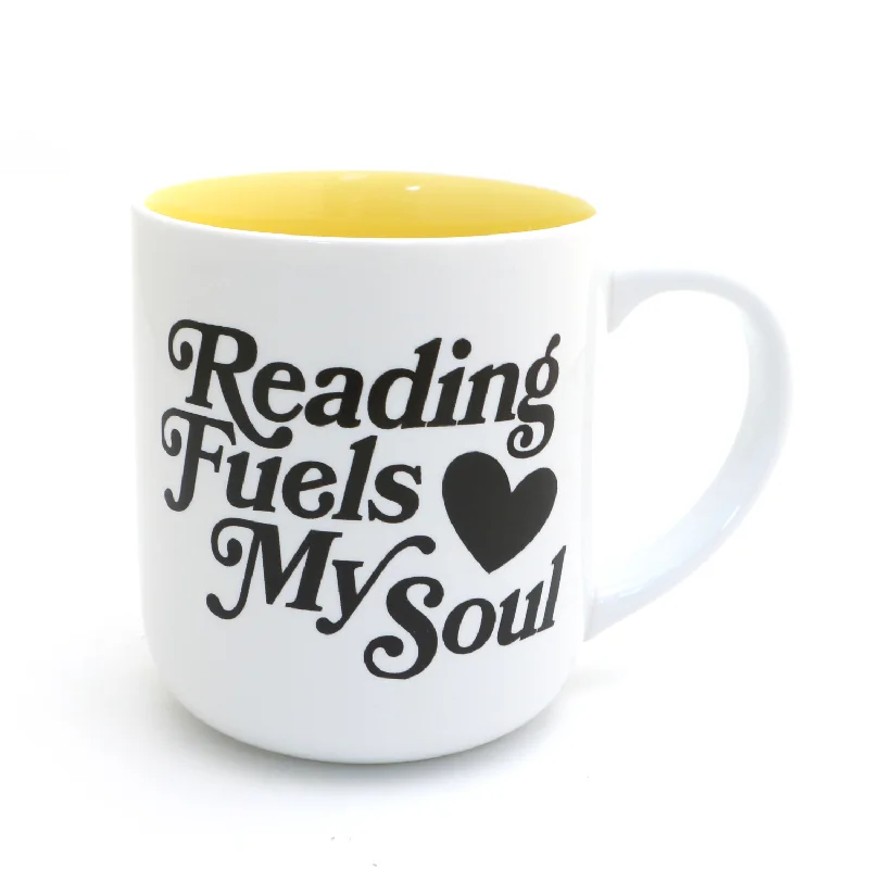 OOPS SALE Reading Fuels My Soul mug, Read More Books, gift for book lover