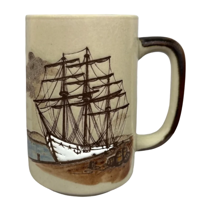 Sailboats And Ships Lightly Embossed Large Mug Otagiri