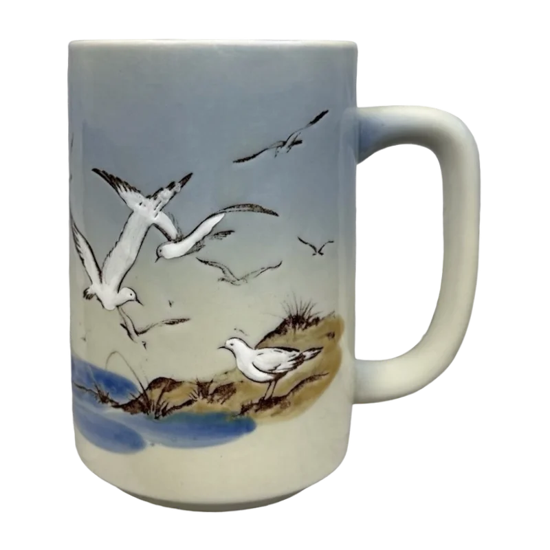 Seagulls In Flight Lightly Embossed Large Mug Otagiri