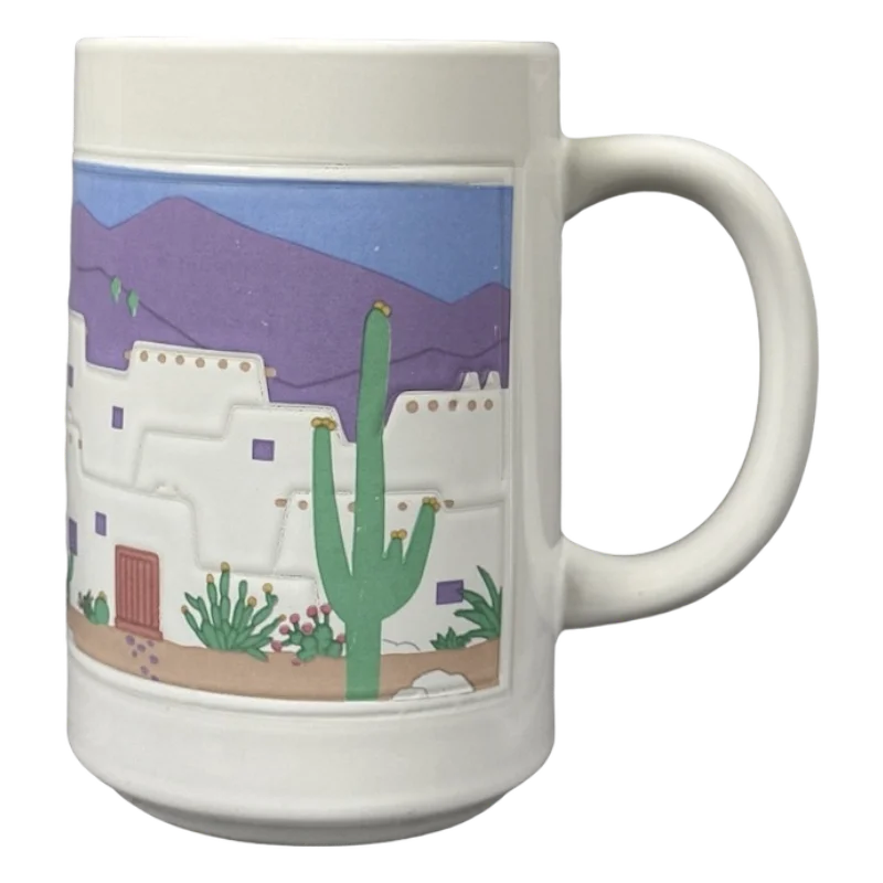 Southwest Adobe And Cacti Curtis Swann Large Mug Otagiri