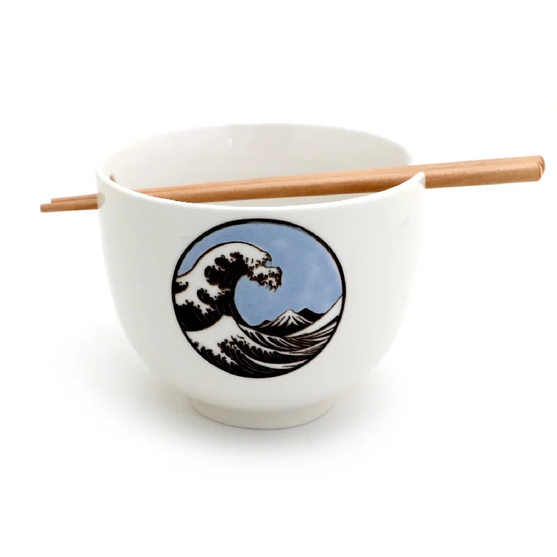 OOPS SALE The Great Wave noodle bowl, chopsticks, pho, ramen bowl, beach ocean nautical