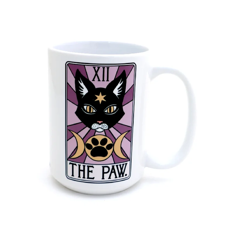 The Paw, tarot card mug, funny gift for cat lover, fortune teller mug