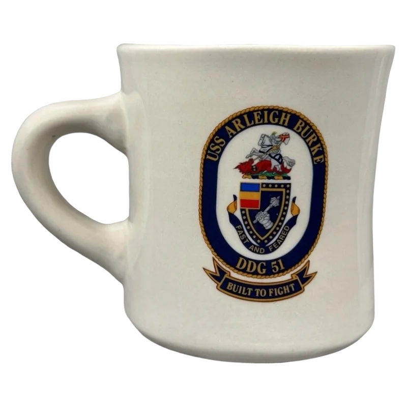 USS Arleigh Burke DDG 51 Built To Fight United States Navy Mug Mil-Art China