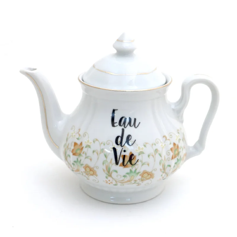 Vintage Eau de Vie teapot, upcycled