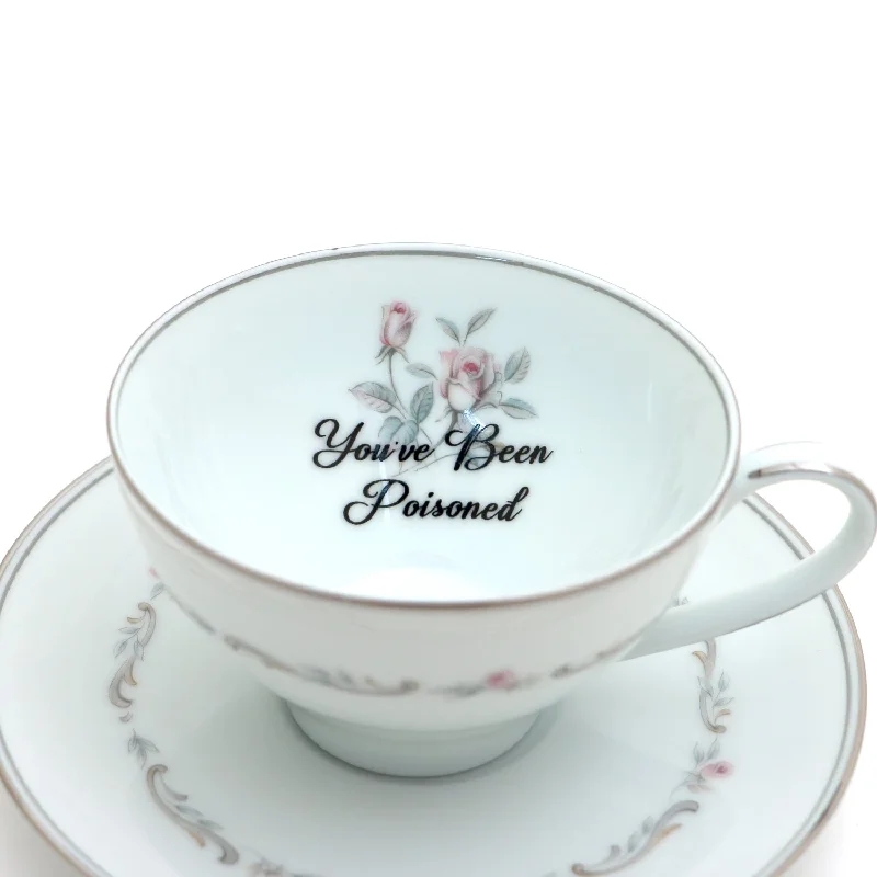 Vintage tea cup and saucer set, You've Been Poisioned, Noritake, Mayfair