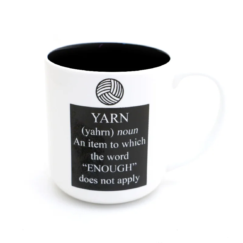 Yarn Definition Mug, Knitting or crochet mug, yarn addict