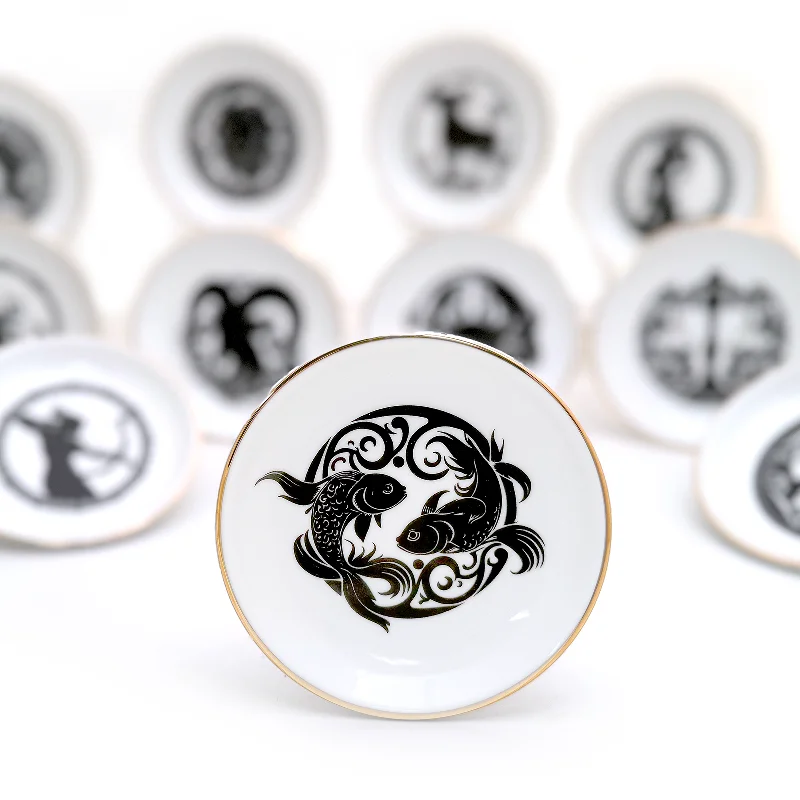 Zodiac Ring Dish, birthday horoscope ring dishes, choose one- zodiac gifts