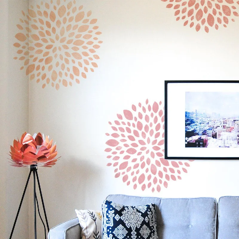 Flower Stencil - Large Stencil for Walls - Reusable Wall Stencil