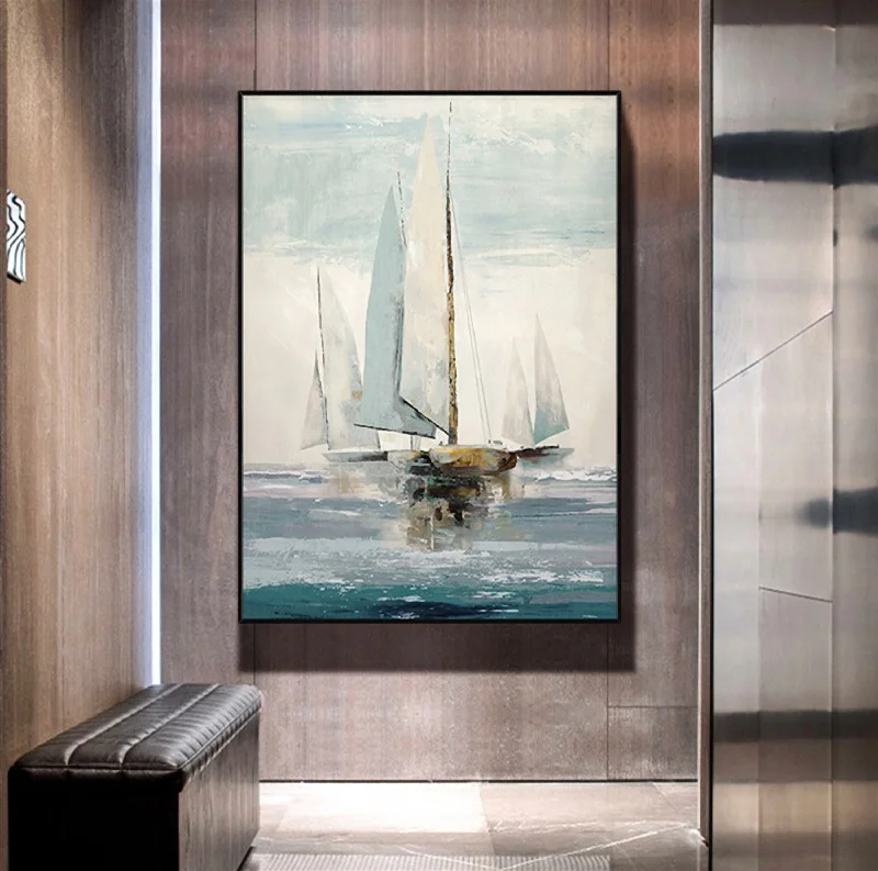 Sailing Boat Extra Large Oil Paintings on Canvas Gp043