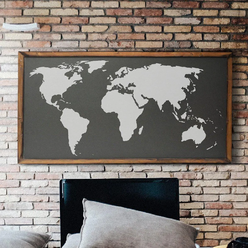 World Map Stencil- Wall Art Stencil