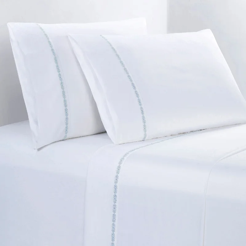 350TC Laurel Embroidered Border Sheet Set