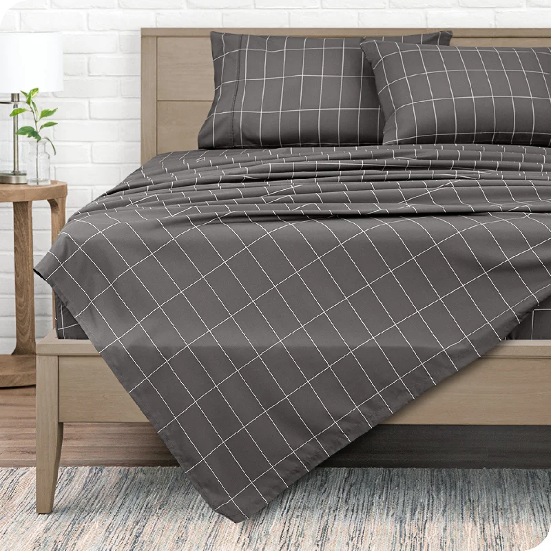 Bare Home Double Brushed Deep Pocket Printed Sheet Set