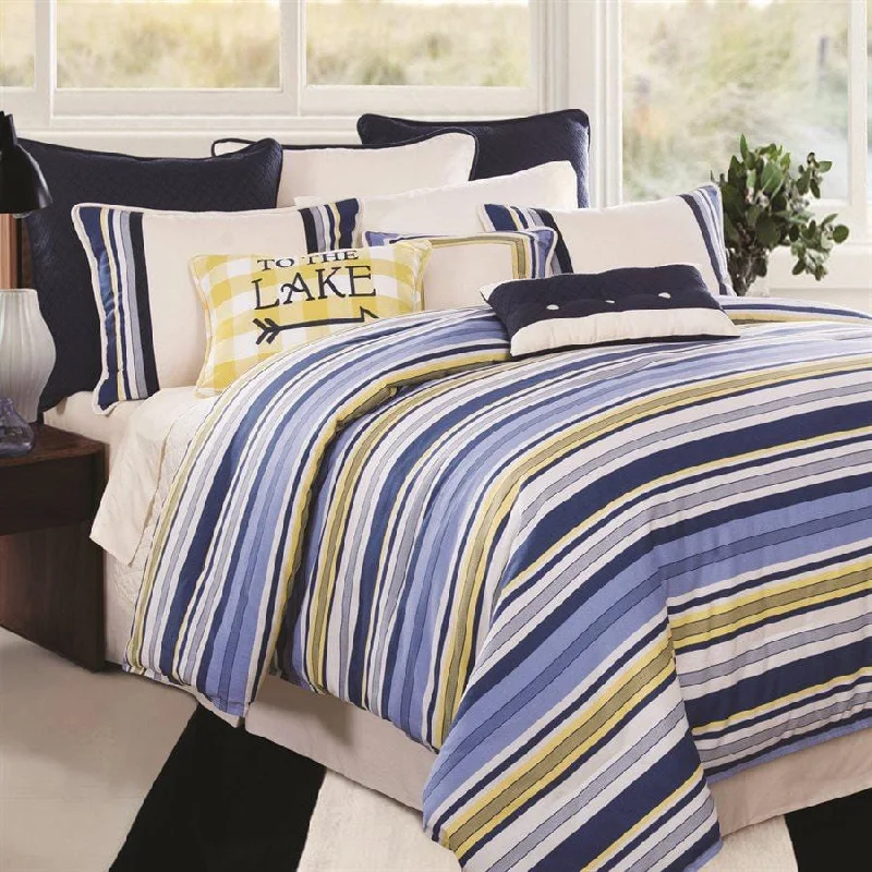 Beaufort Blue and Yellow Bedding Set, Super Queen