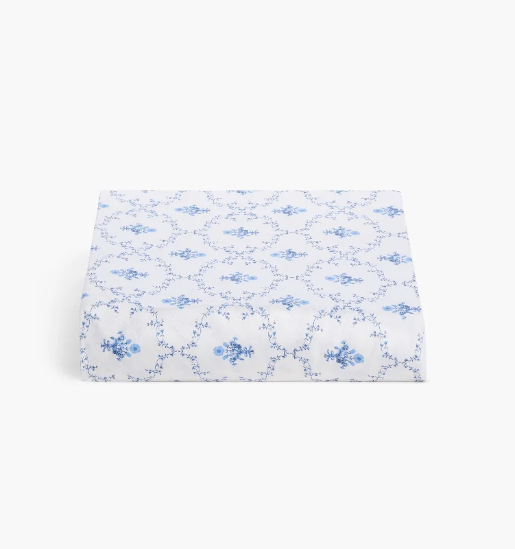 The Fitted Sheet - Blue Trellis