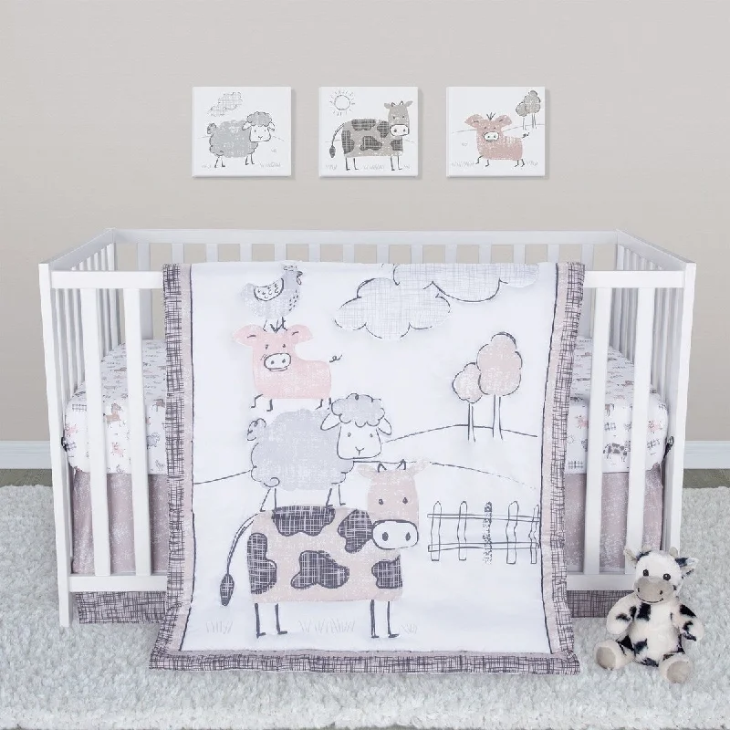 Cottage Farm 4 Piece Crib Bedding Set