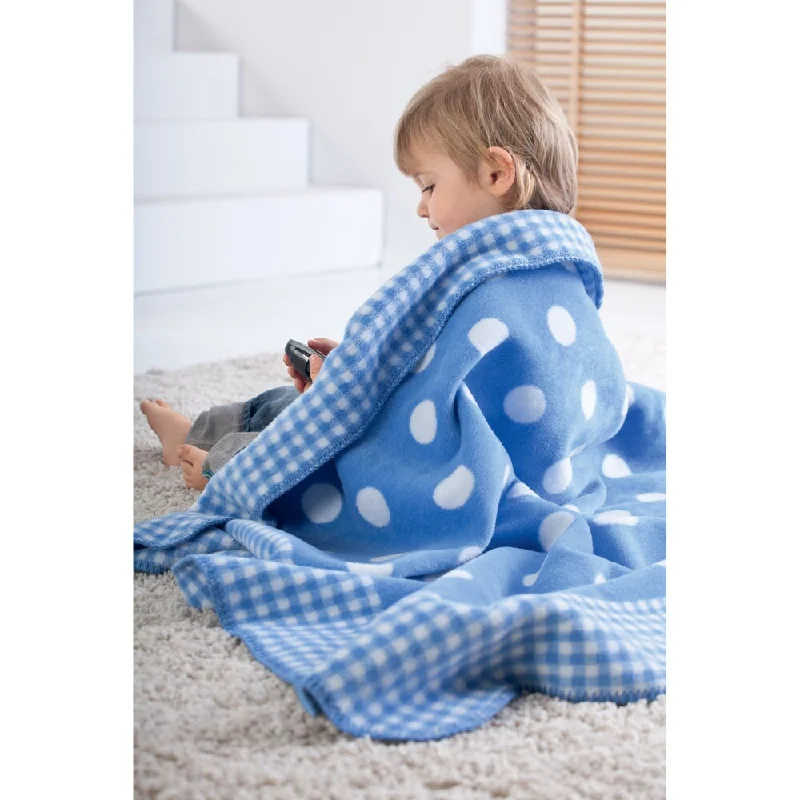 IBENA Solare Kids Polka-dot and Checkered Throw Blanket