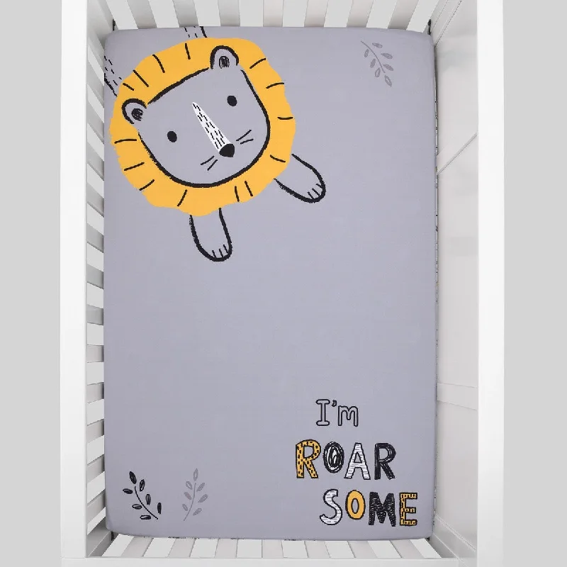 Little Love by NoJo Roarsome Lion Mini Crib Sheet