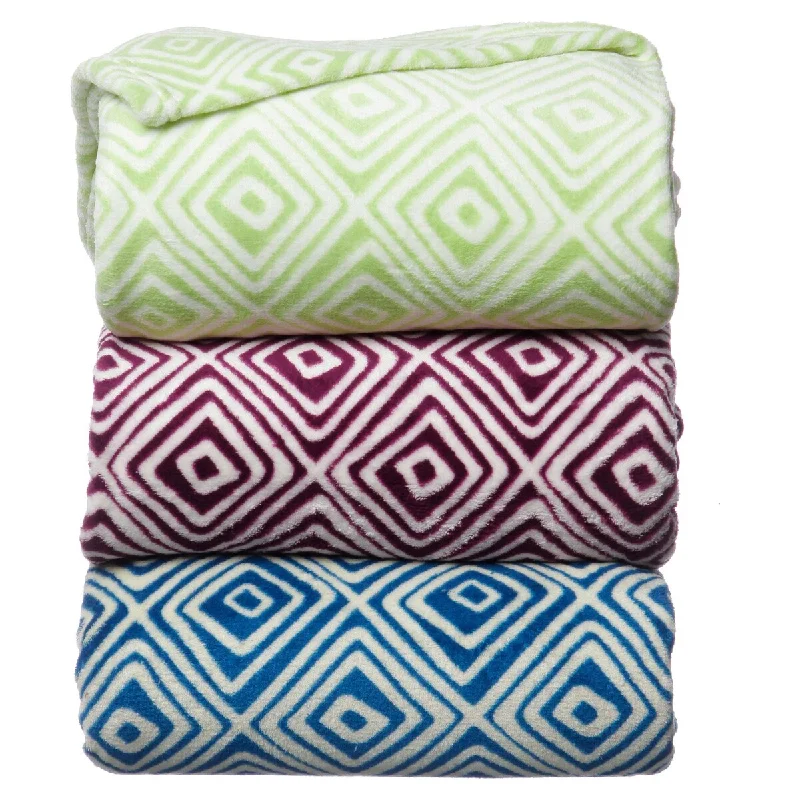 Luxury Microplush Printed Square Blanket