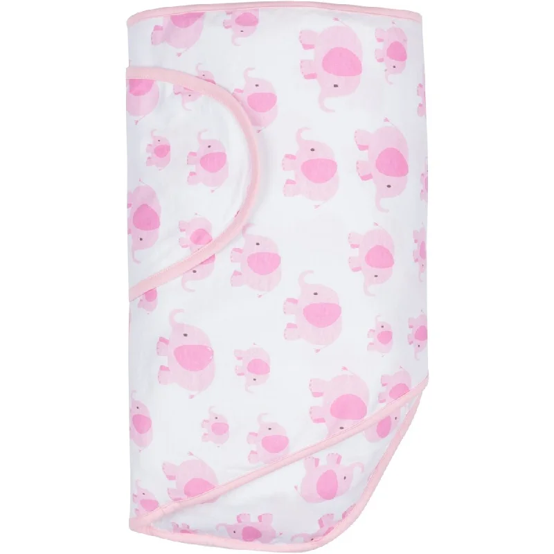 Pink Elephants Miracle Blanket Swaddle Wrap