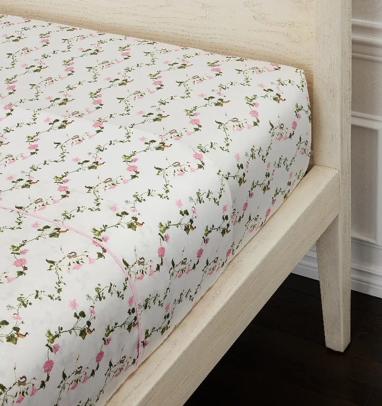 The Fitted Sheet - Pink Pond Floral