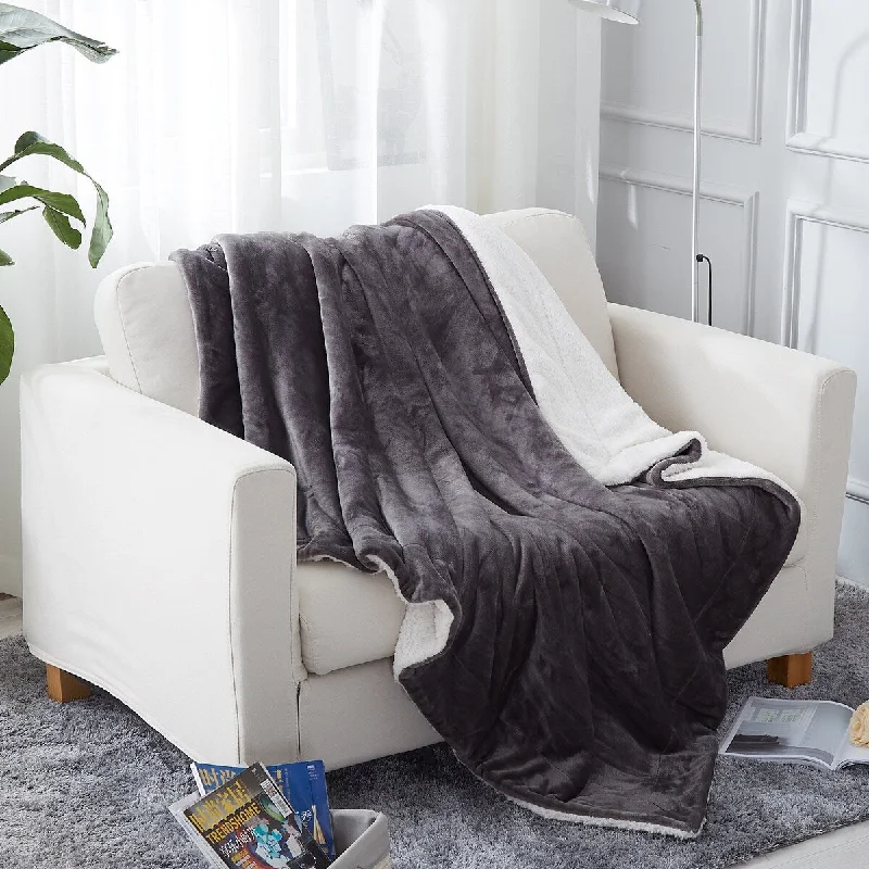 Plush Sherpa Fleece Throw Blanket Double-Sided Blanket for Couch Sofa