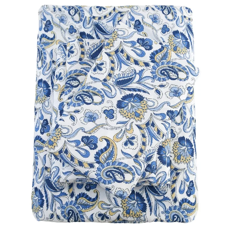 Blue White Paisley