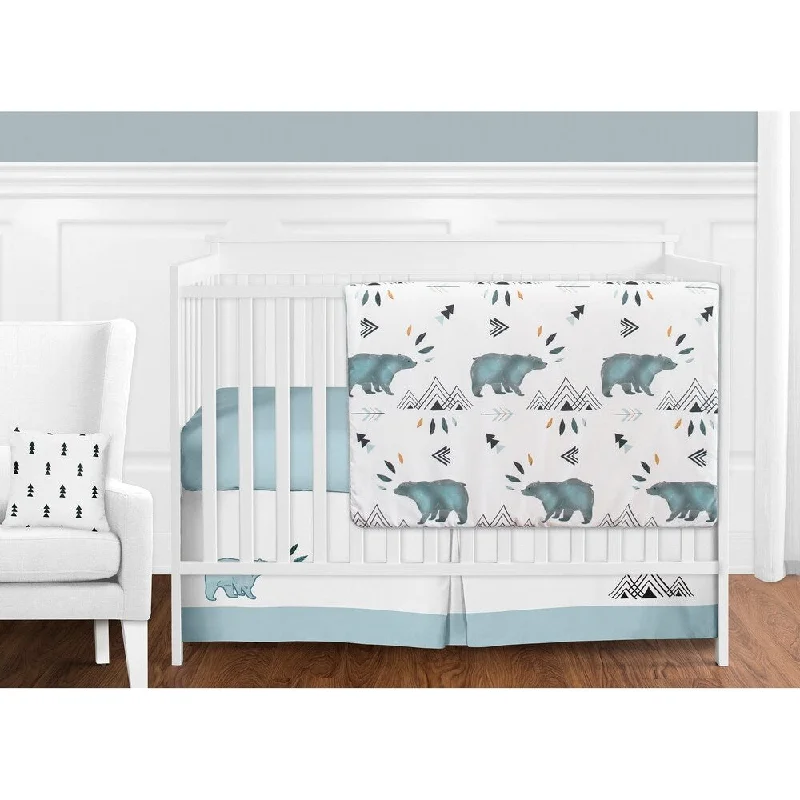 Sweet Jojo Designs Bear Mountain Collection 11-piece Bumperless Crib Bedding Set