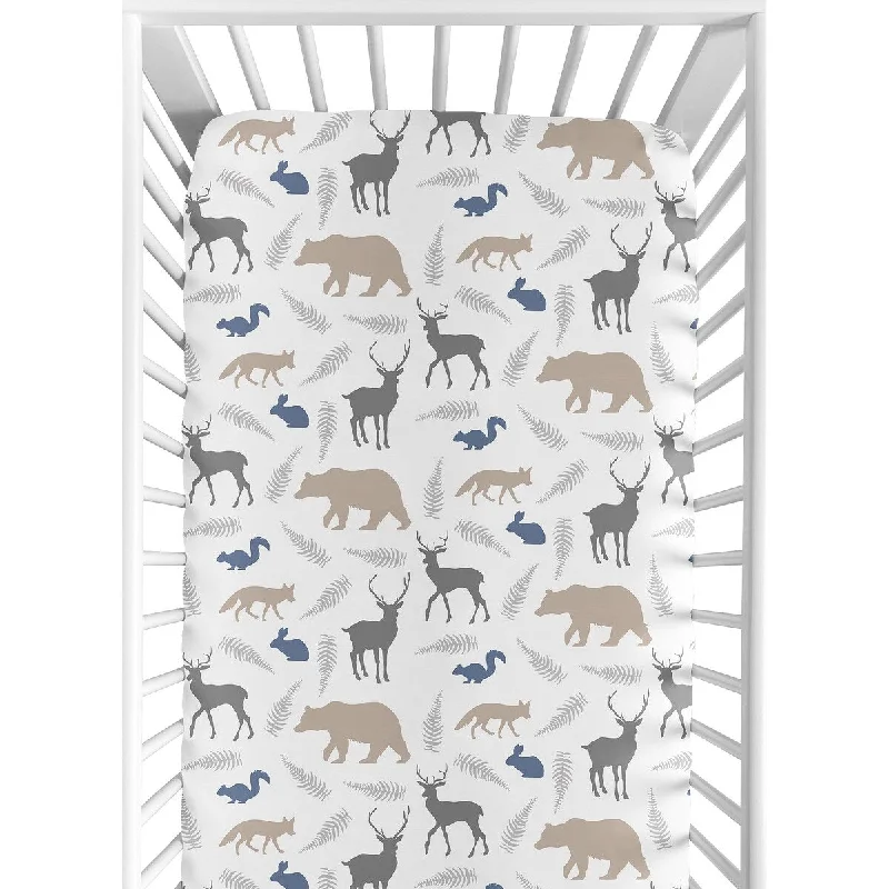 Sweet Jojo Designs Fitted Crib Sheet for the Woodland Animals Collection