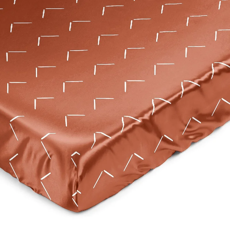 Sweet Jojo Designs Orange Boho Arrow Boy Girl Gender Neutral Satin Fitted Crib Sheet Bohemian Farmhouse Southwest Shabby Chic