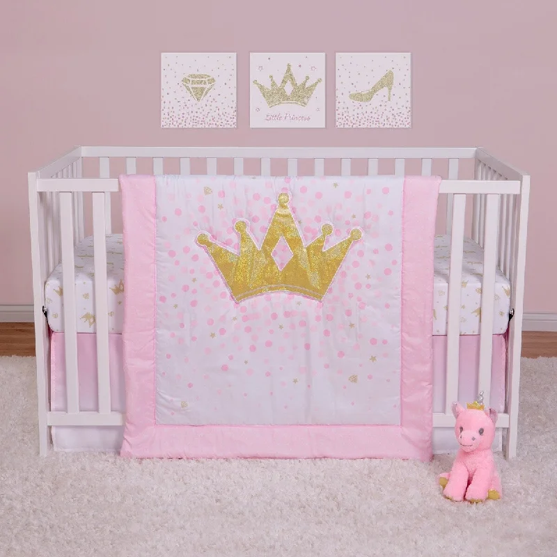 Tiara Princess 4 Piece Crib Bedding Set