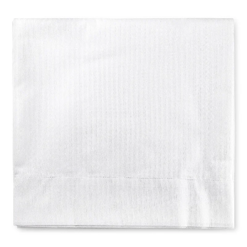 Trident Whites Hotel King Flat Sheet, Cotton, Twill Stripe Weave