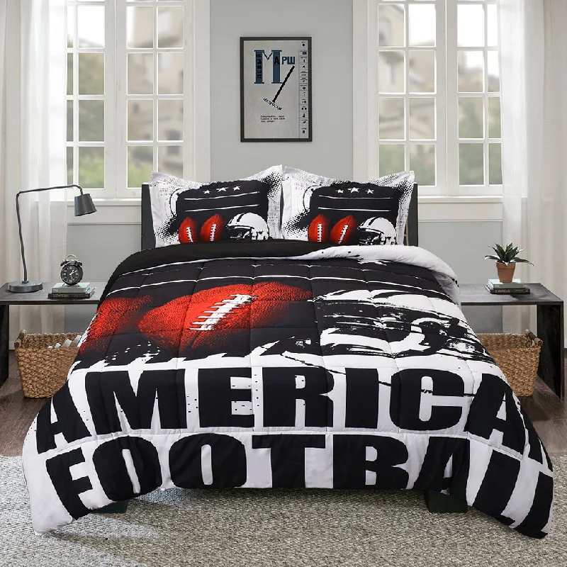 3D Print American Football All Season Comforter Set-S25