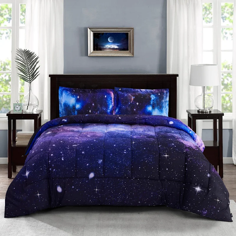 3D Print Galaxy All Season Comforter Set Twin Queen Size-S3