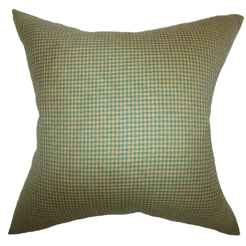 Alix Plaid Euro Sham Green Brown