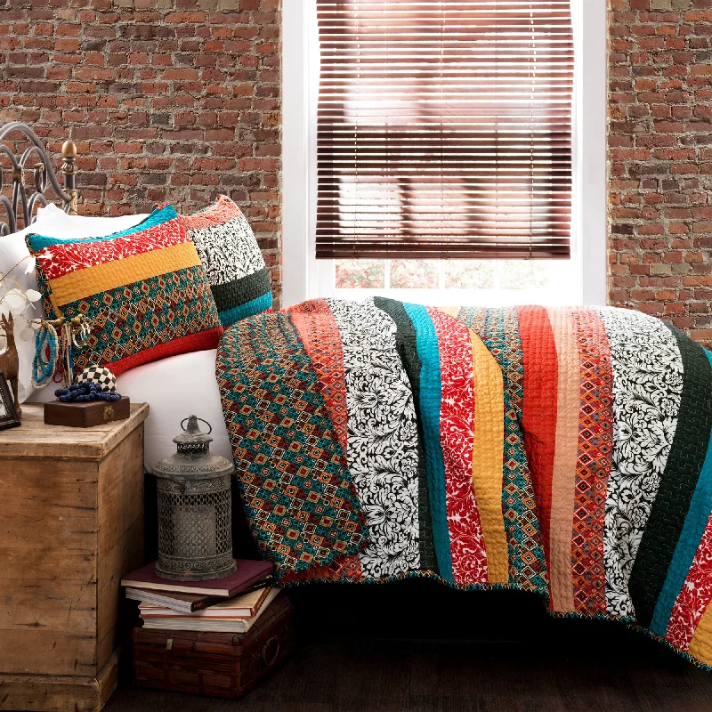 Boho Stripe Quilt 3pc Set