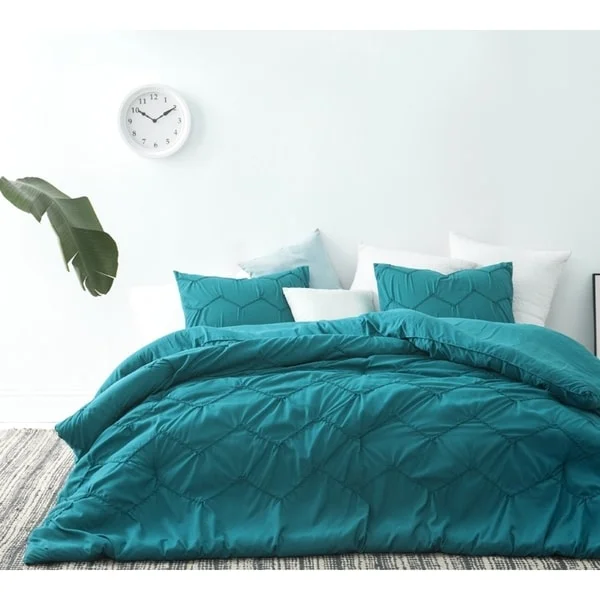 BYB Chevron Waves Supersoft Ocean Depths Teal Comforter Set