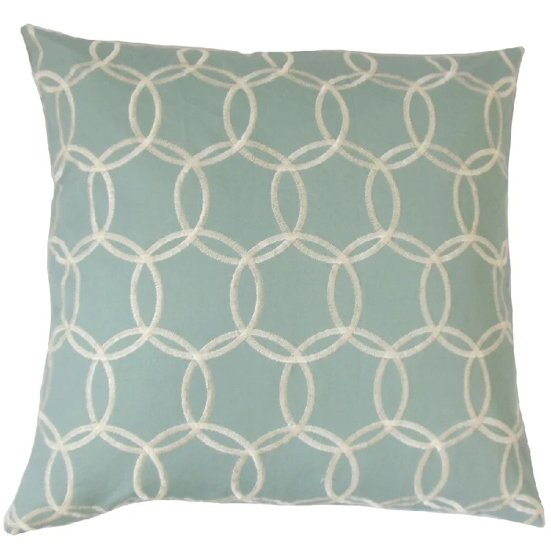 Capucine Geometric Euro Sham Blue