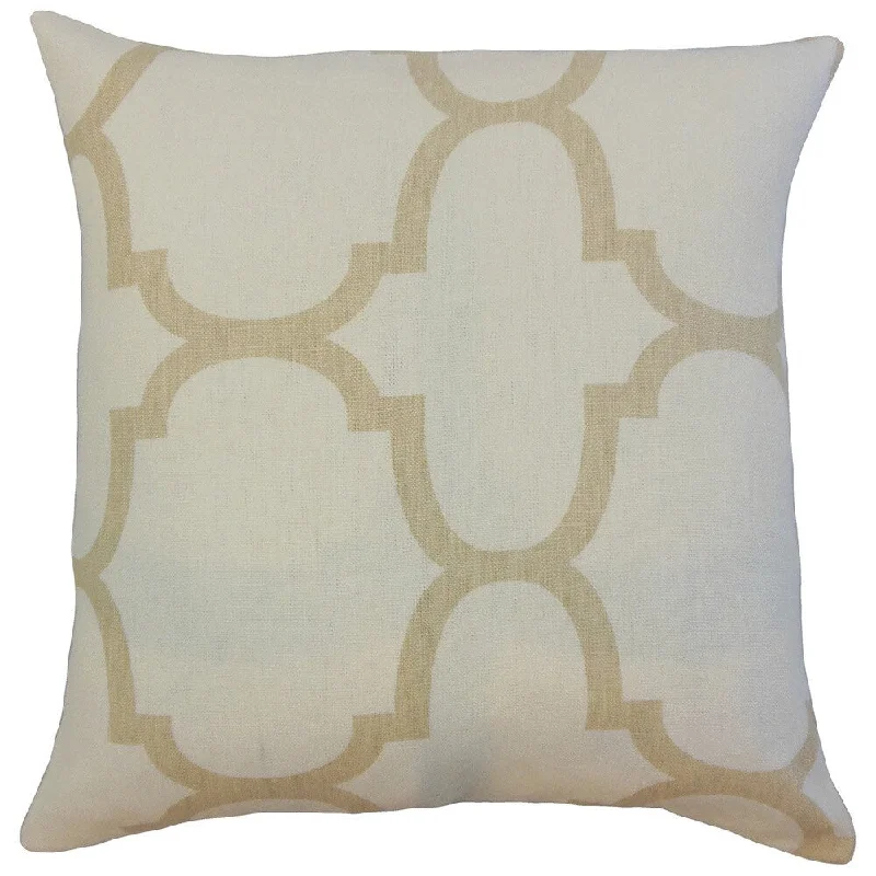 Cascade Geometric Euro Sham Ivory