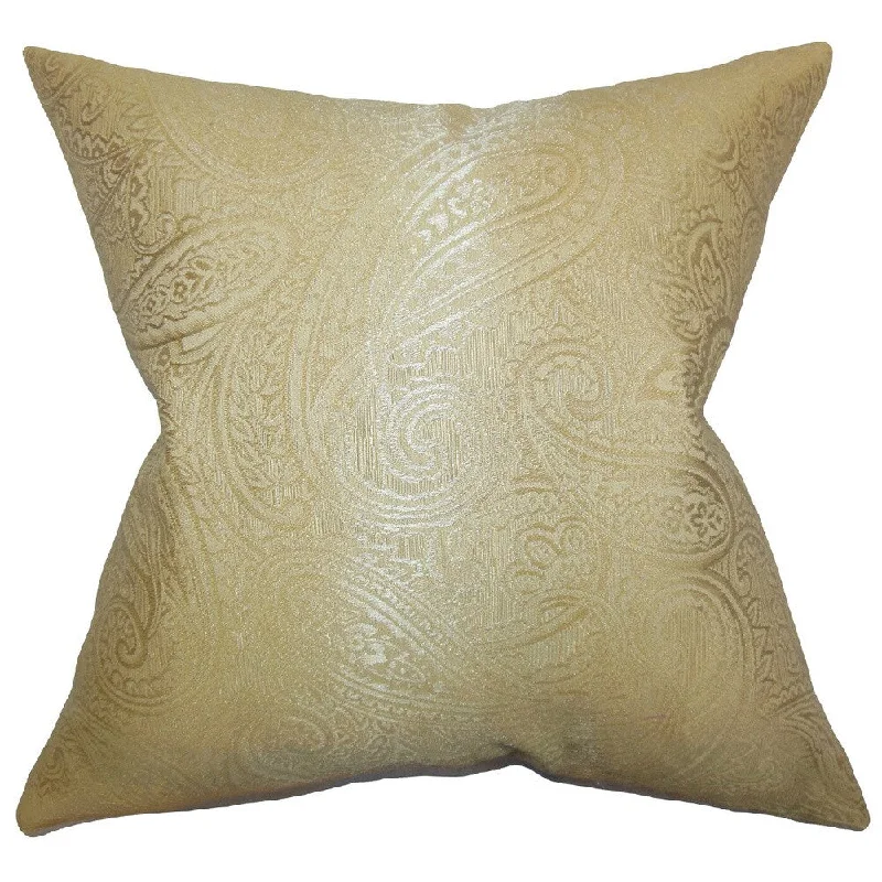 Cashel Paisley Euro Sham Gold